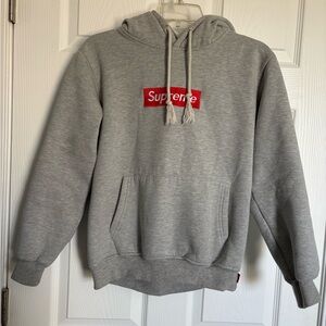 Supreme Gray Box Logo Hoodie